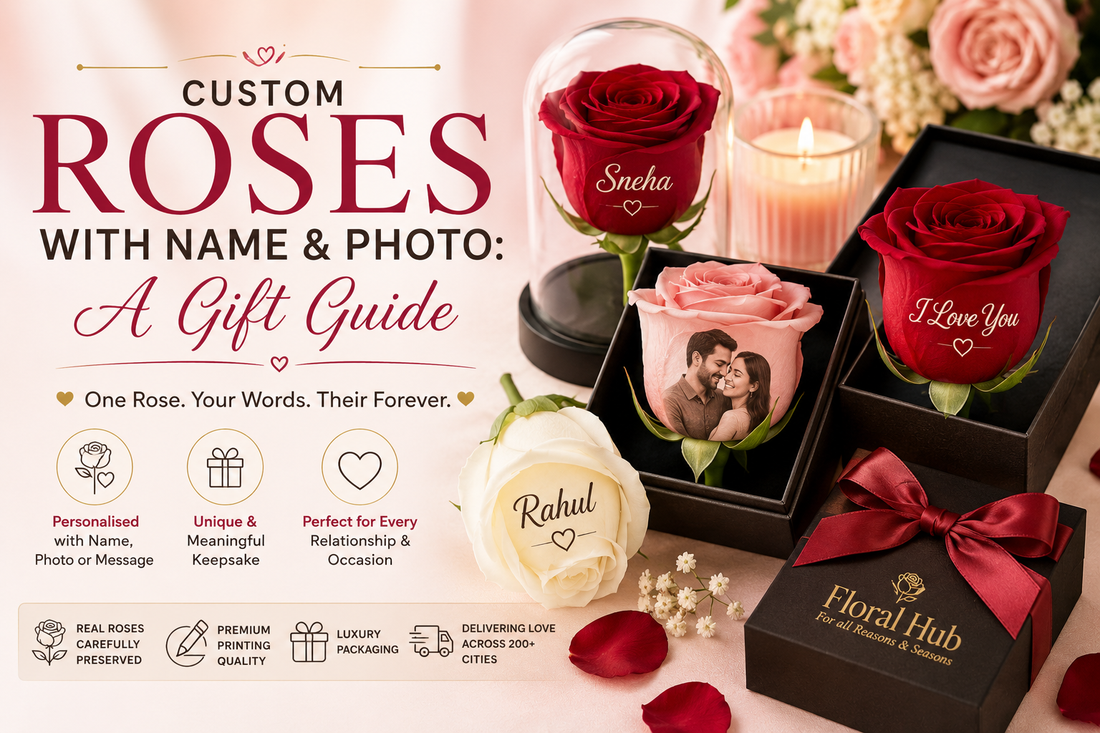 Custom roses featuring personalized names