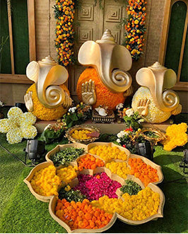 Ganpati Flower Decoration Ideas: Transform Your Mandap with Floral Elegance in Mumbai & Surat