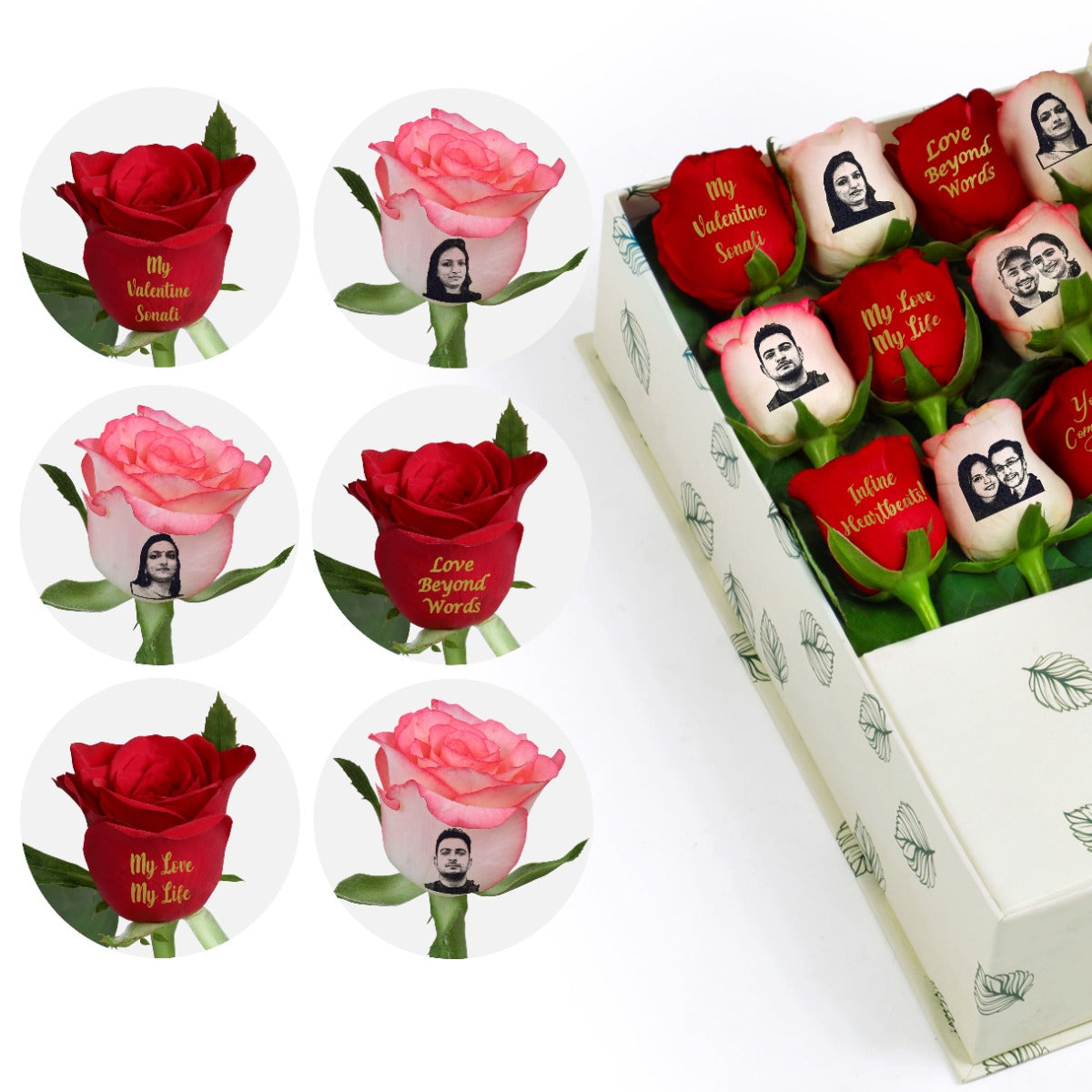 Personalized valentine Rose bouquet