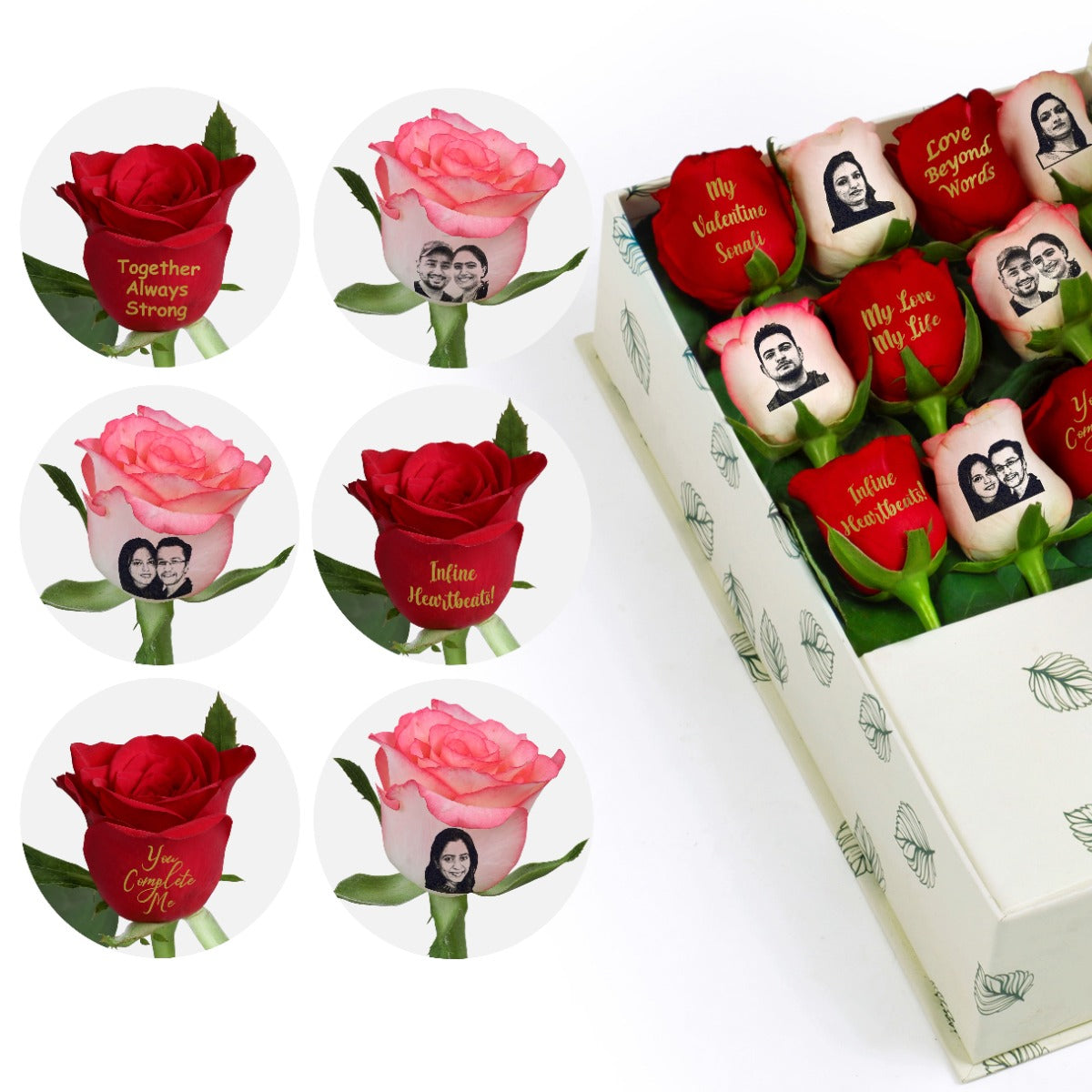 Personalized valentine Rose bouquet