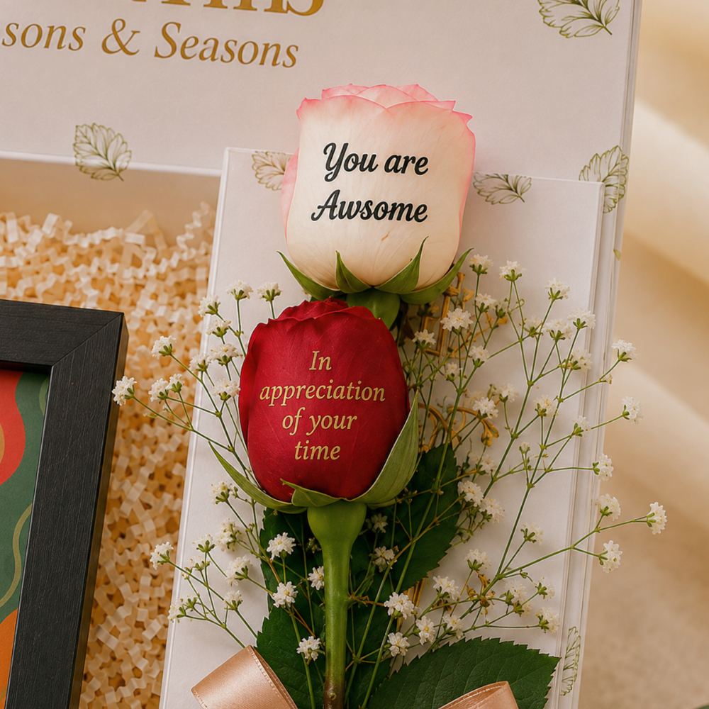 Personalized Gratitude Gift Box with Rose