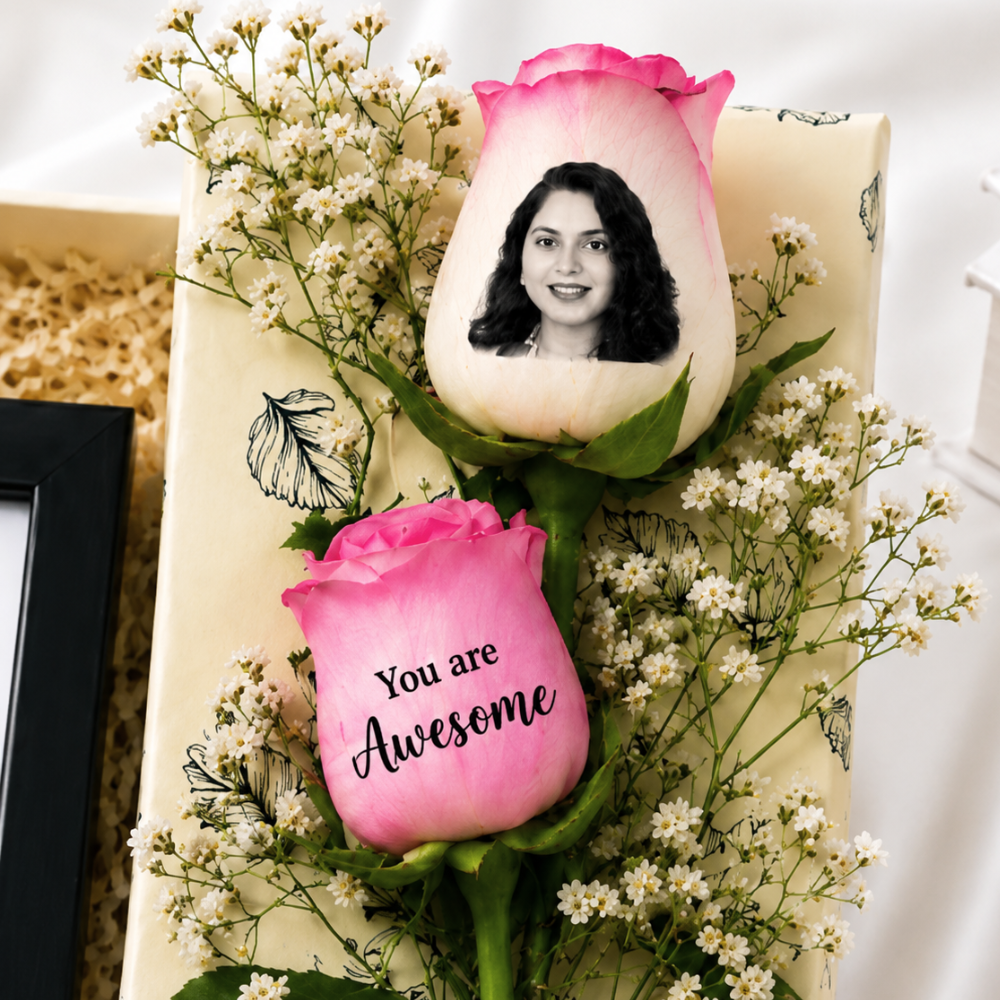 Personalized Appreciation Rose & Plaque Gift Box