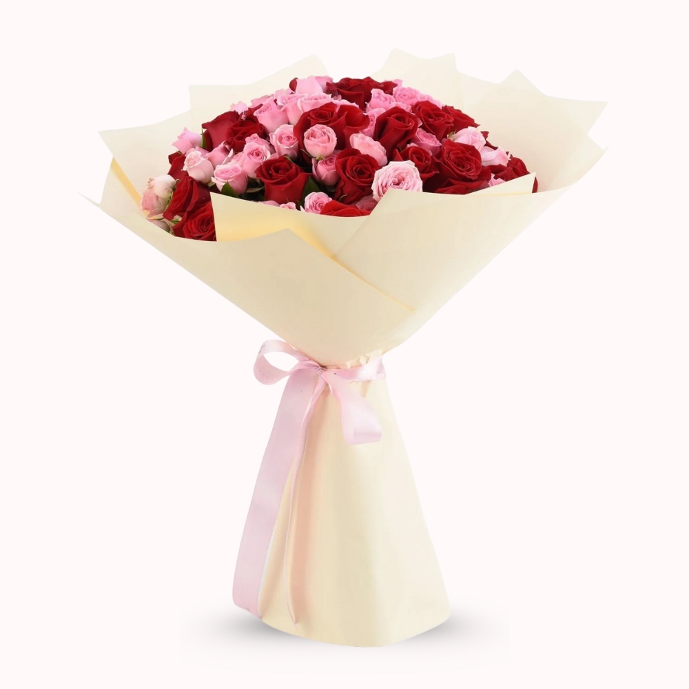 Blush & Passion Rose Bouquet