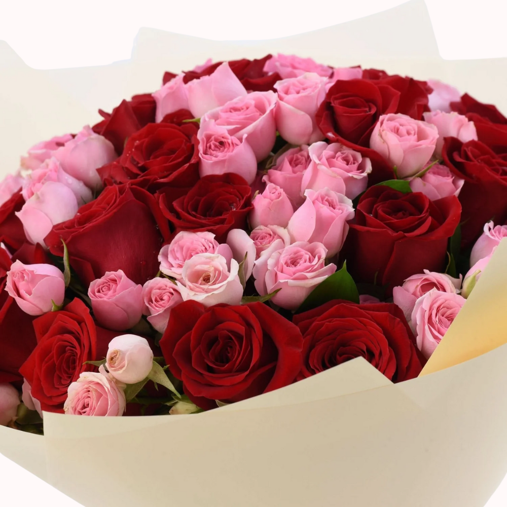 Blush & Passion Rose Bouquet