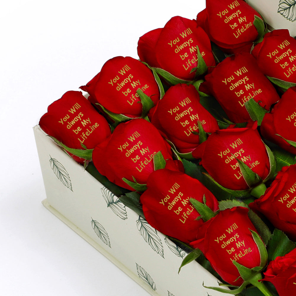 Heartfelt  haiku rose box