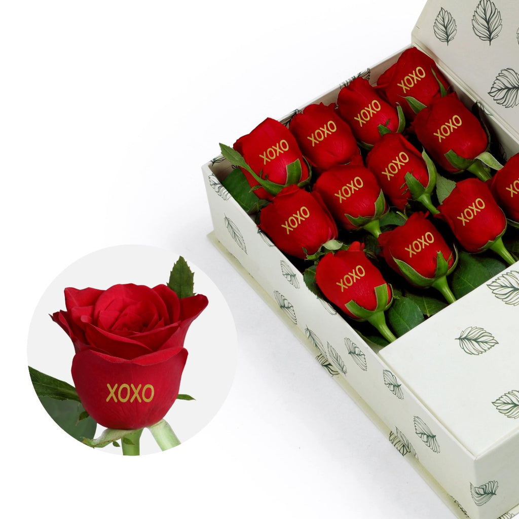 Heartfelt  haiku rose box