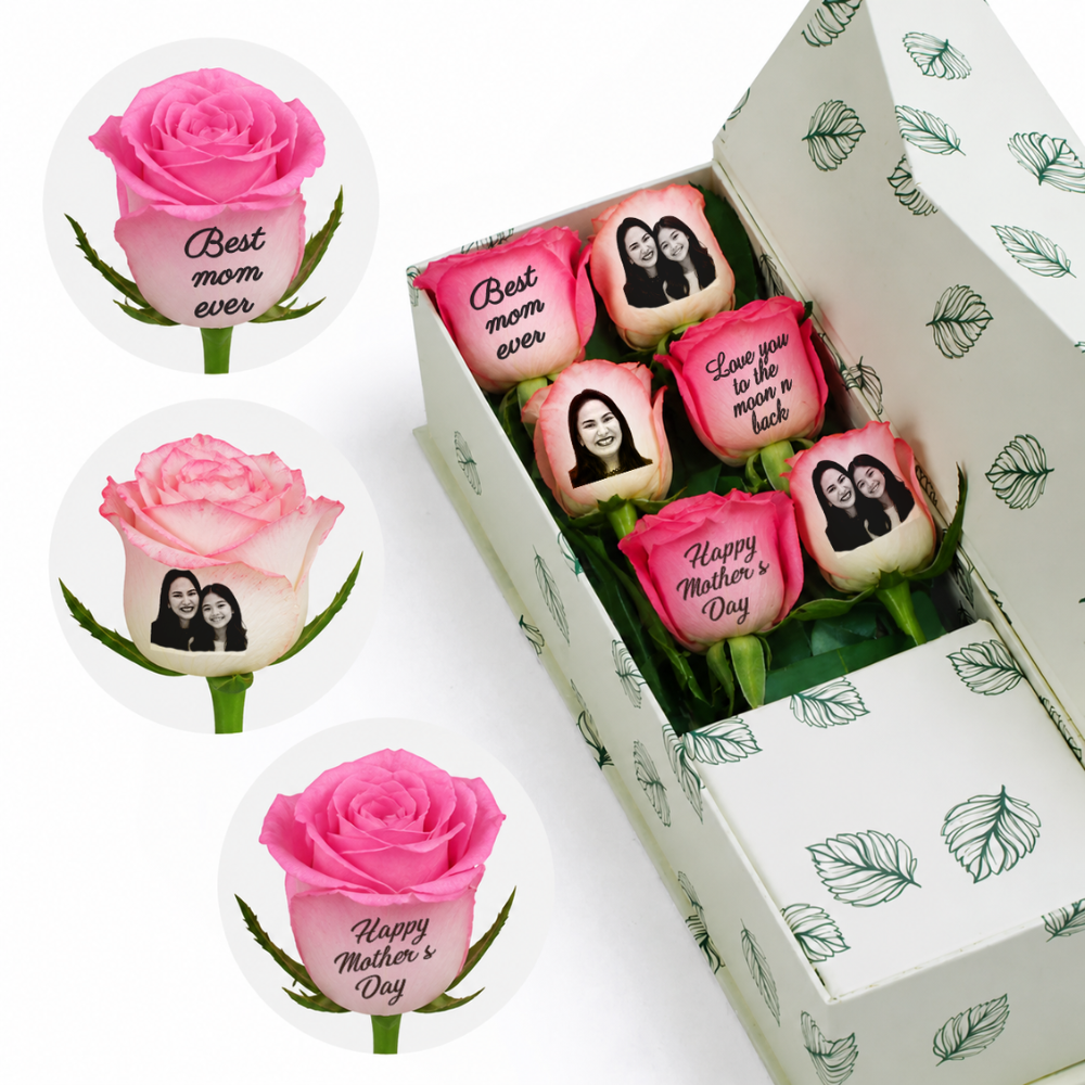 Mother day engraved roses gift box