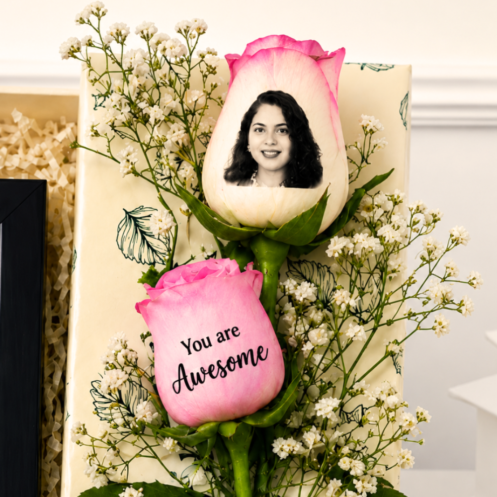 Personalized Appreciation Rose & Plaque Gift Box