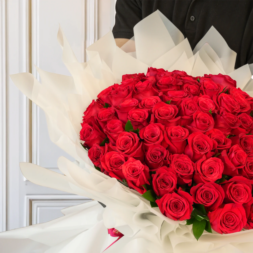 Large Red Rose Floral Arrangement