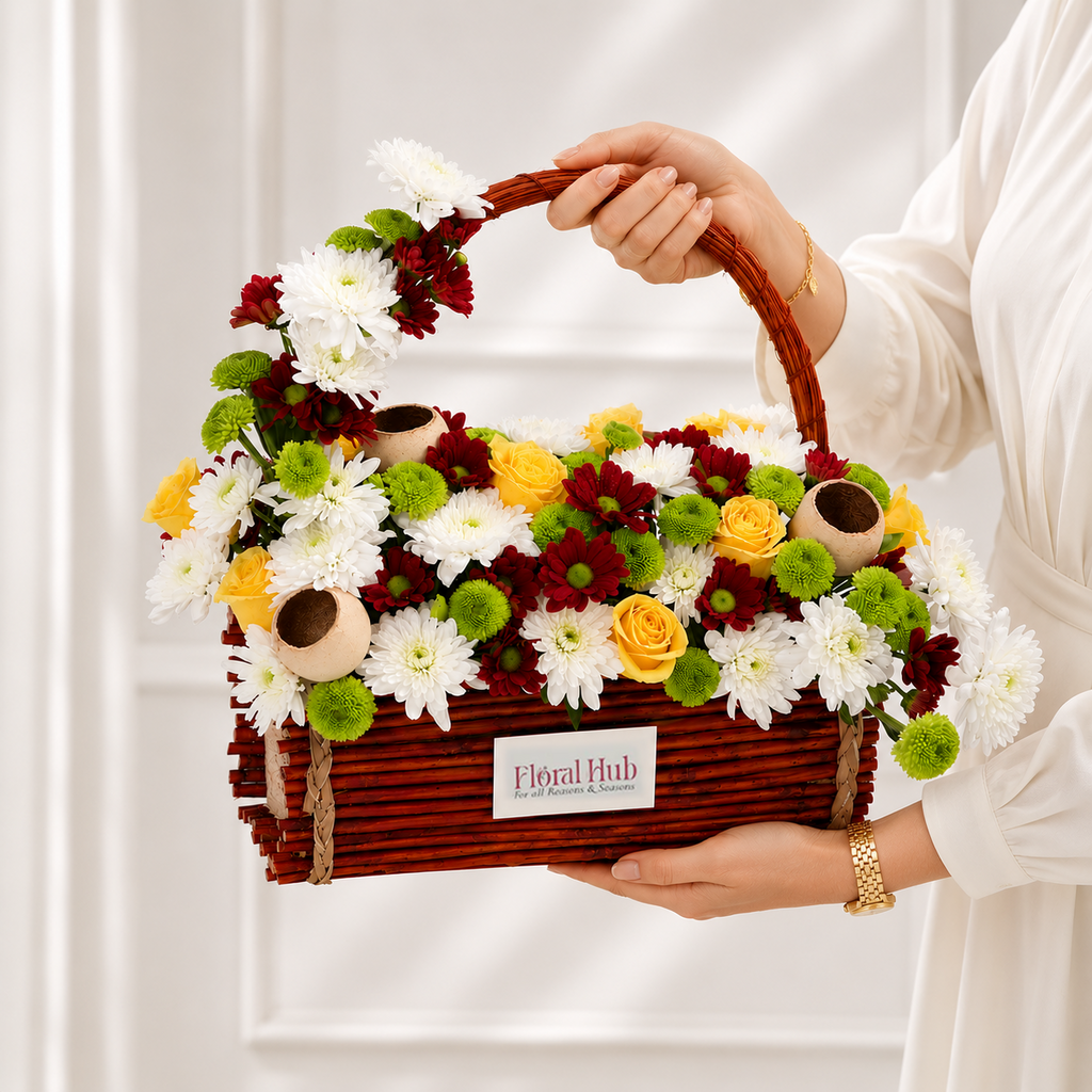 Grateful Surprise flower Basket