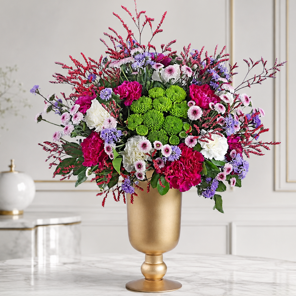 Joyous Day Mixed Flowers in Gold