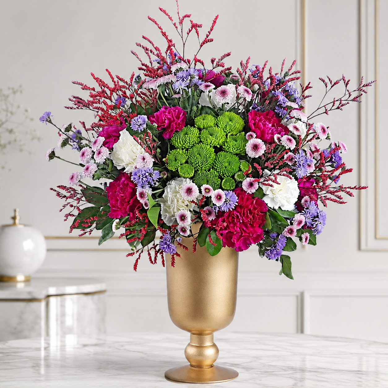 Joyous Day Mixed Flowers in Gold