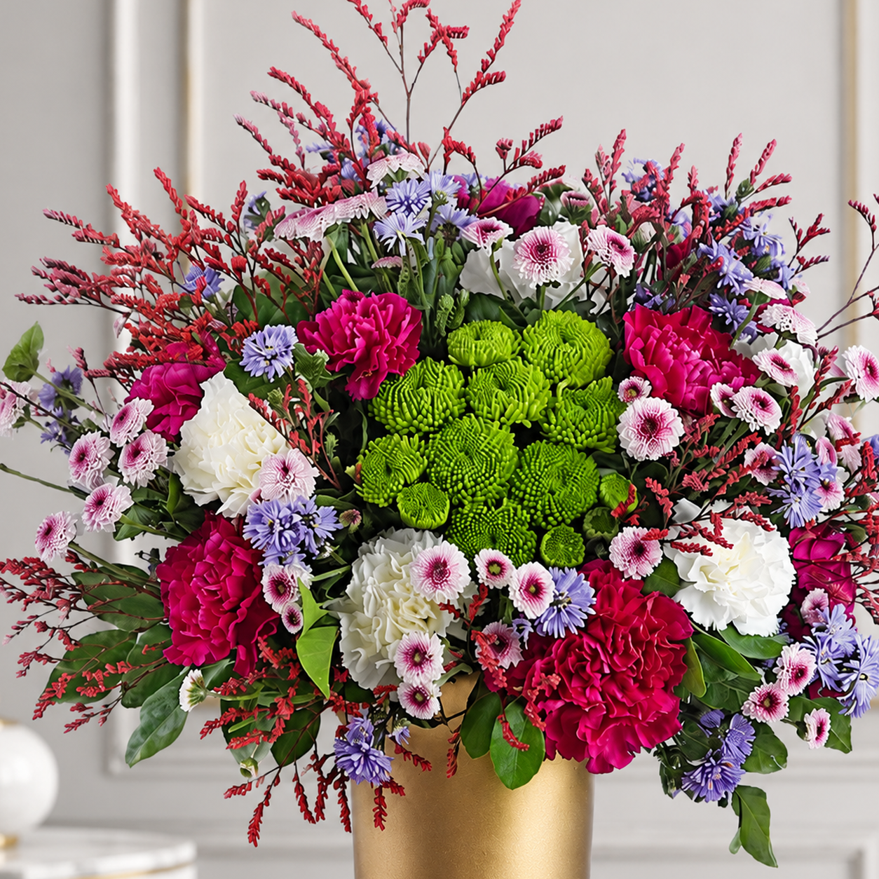 Joyous Day Mixed Flowers in Gold