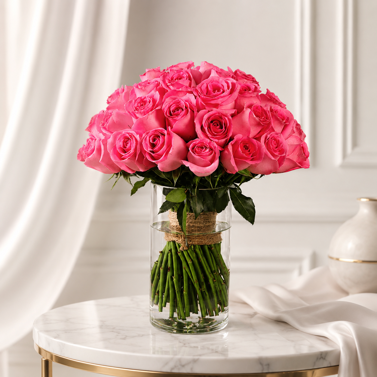 Premium Pink Roses Bouquet