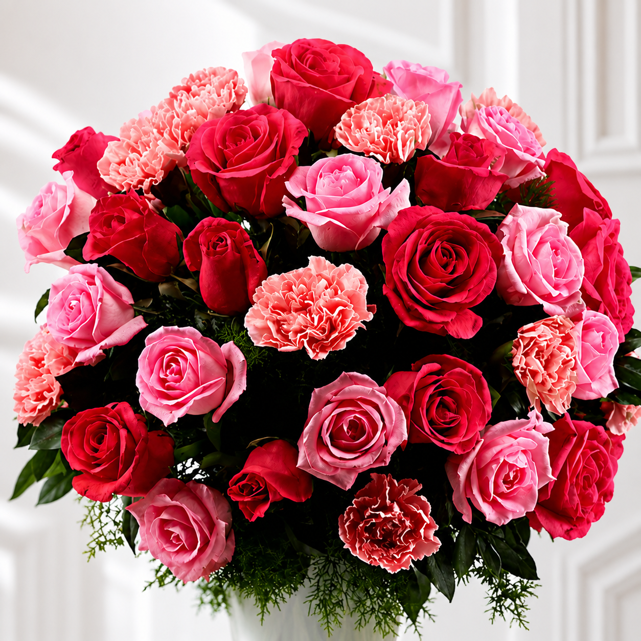 Royal Grace Pink Rose & Carnation Bouquet