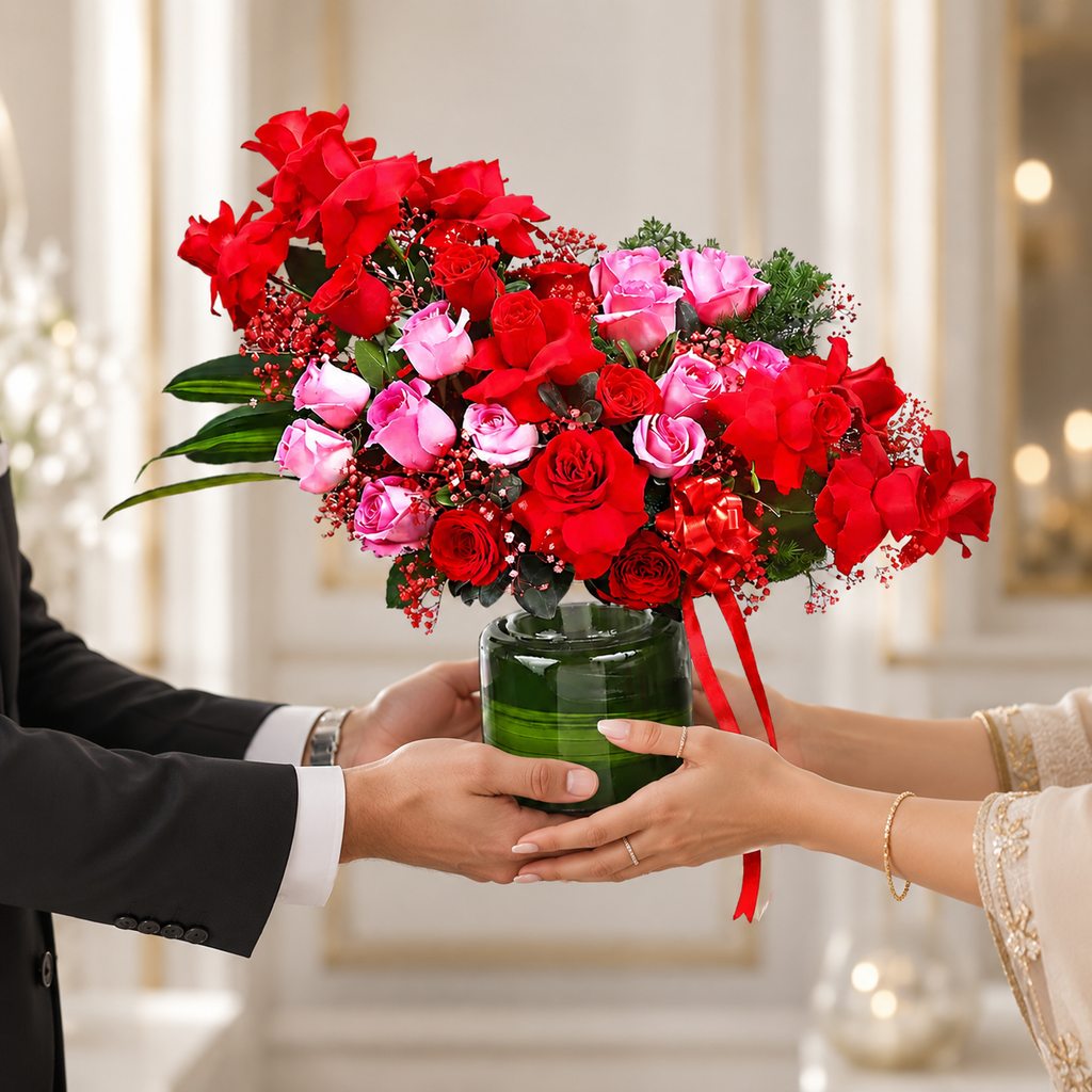 Romance Story Rose Vase