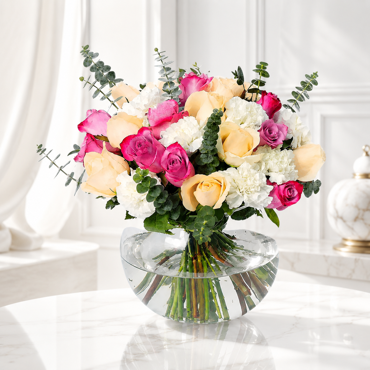 Rose and Carnation Embrace Bouquet
