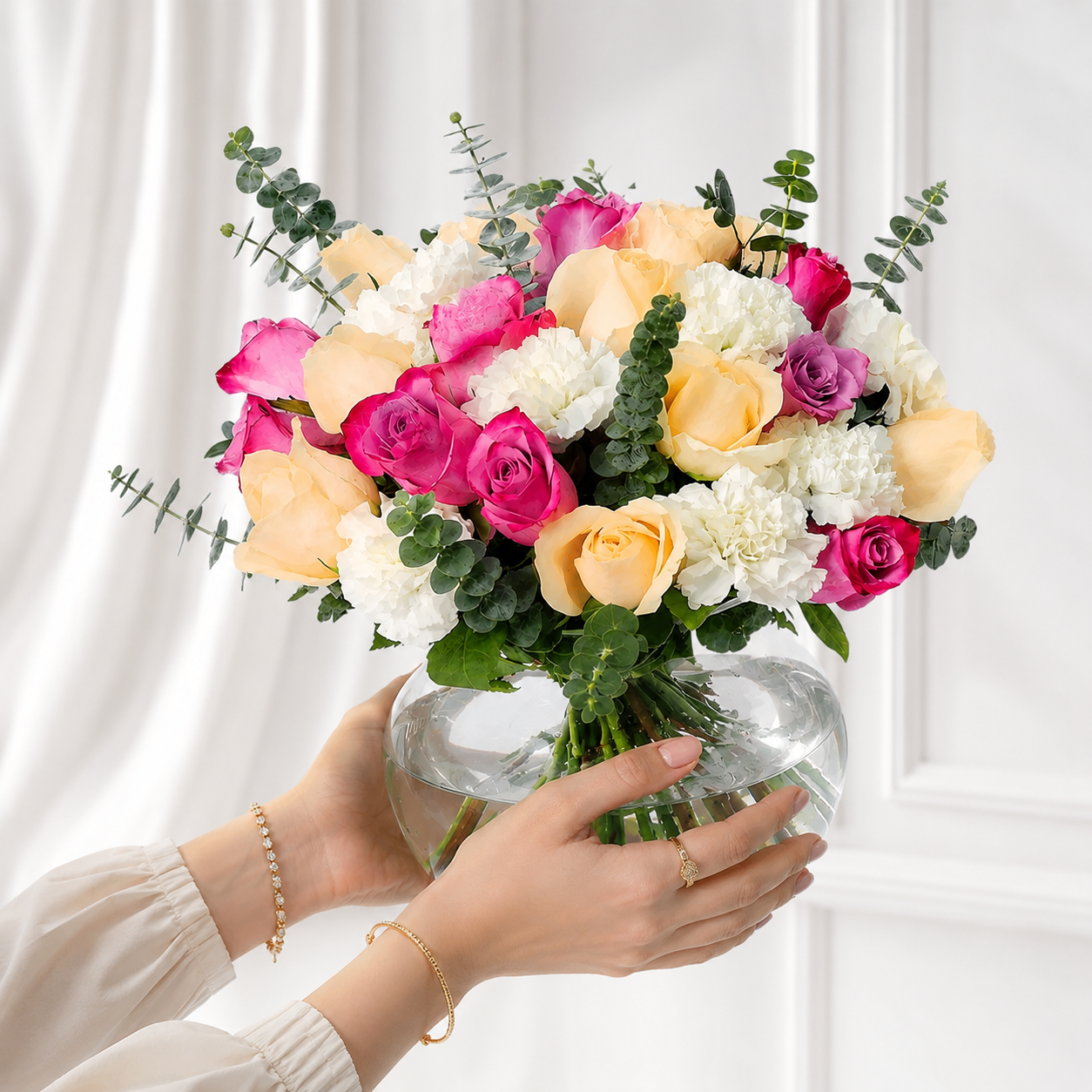 Rose and Carnation Embrace Bouquet