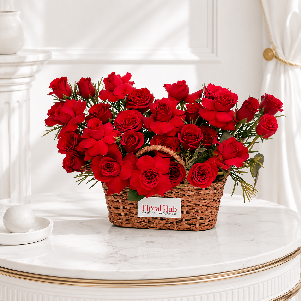 Te Amo Red Rose basket