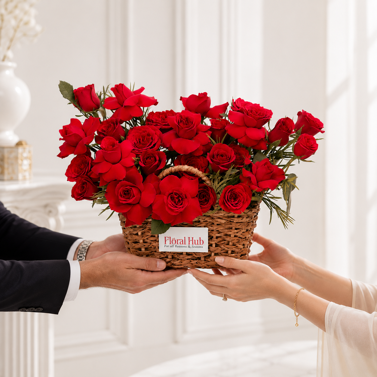 Te Amo Red Rose basket