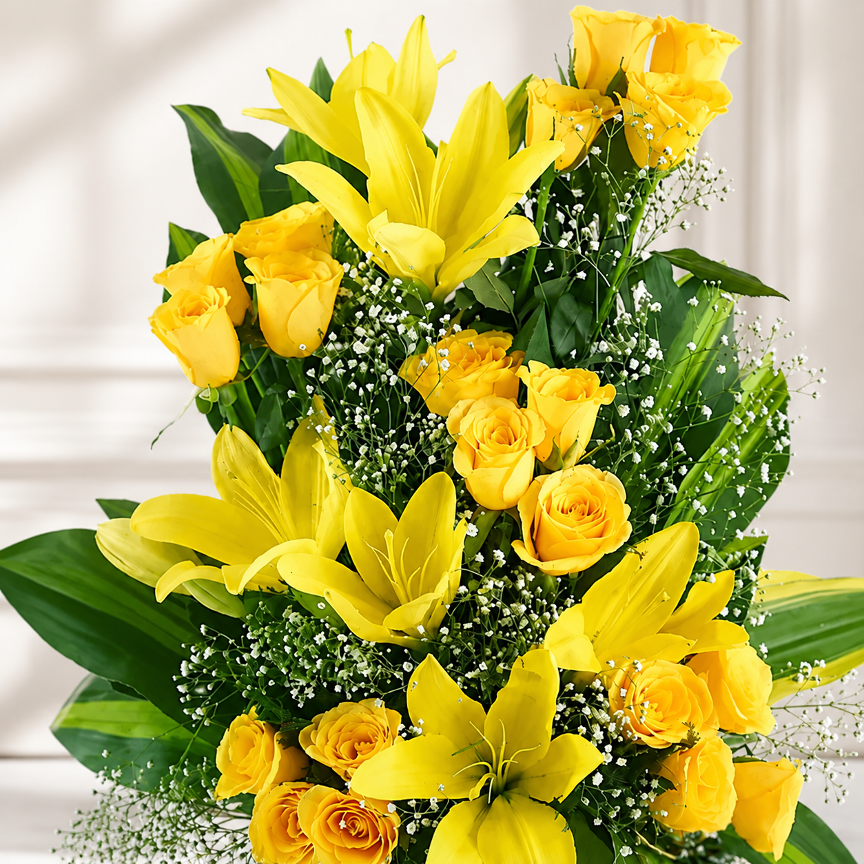 Yellow Rose & Lily Bouquet