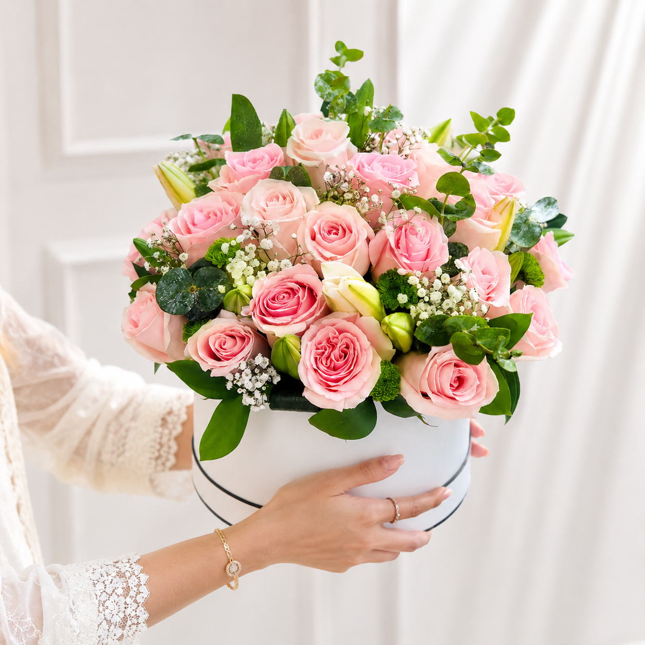 Pink Rose and Lily Classic box