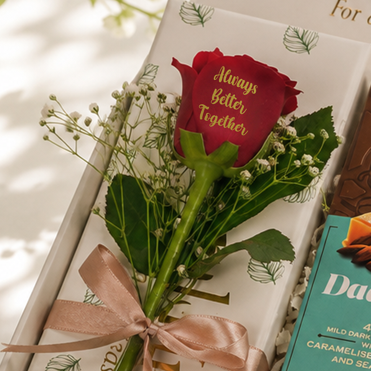 Luxury Floral Gift Box - Chocolate, Mug, Personalized Rose & More