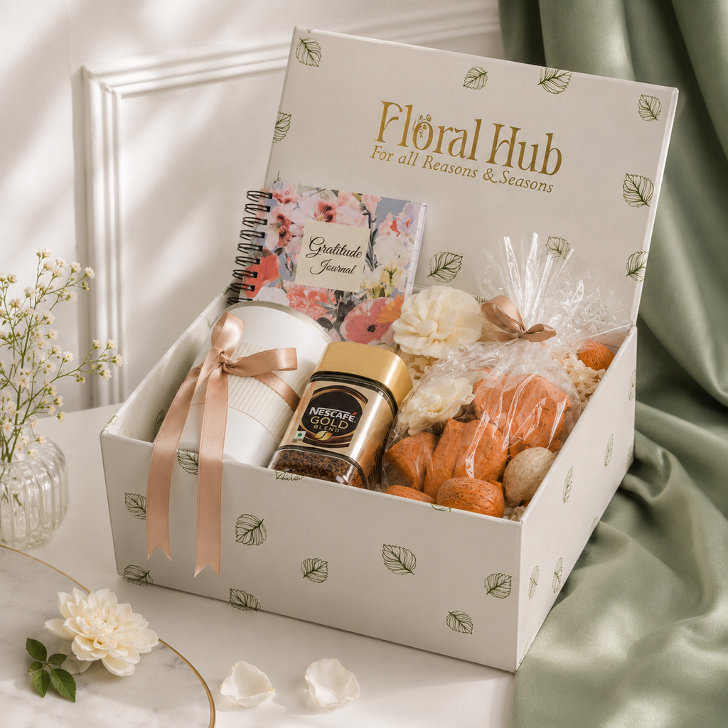 Floral Hub Gratitude Journal and Coffee Gift Set