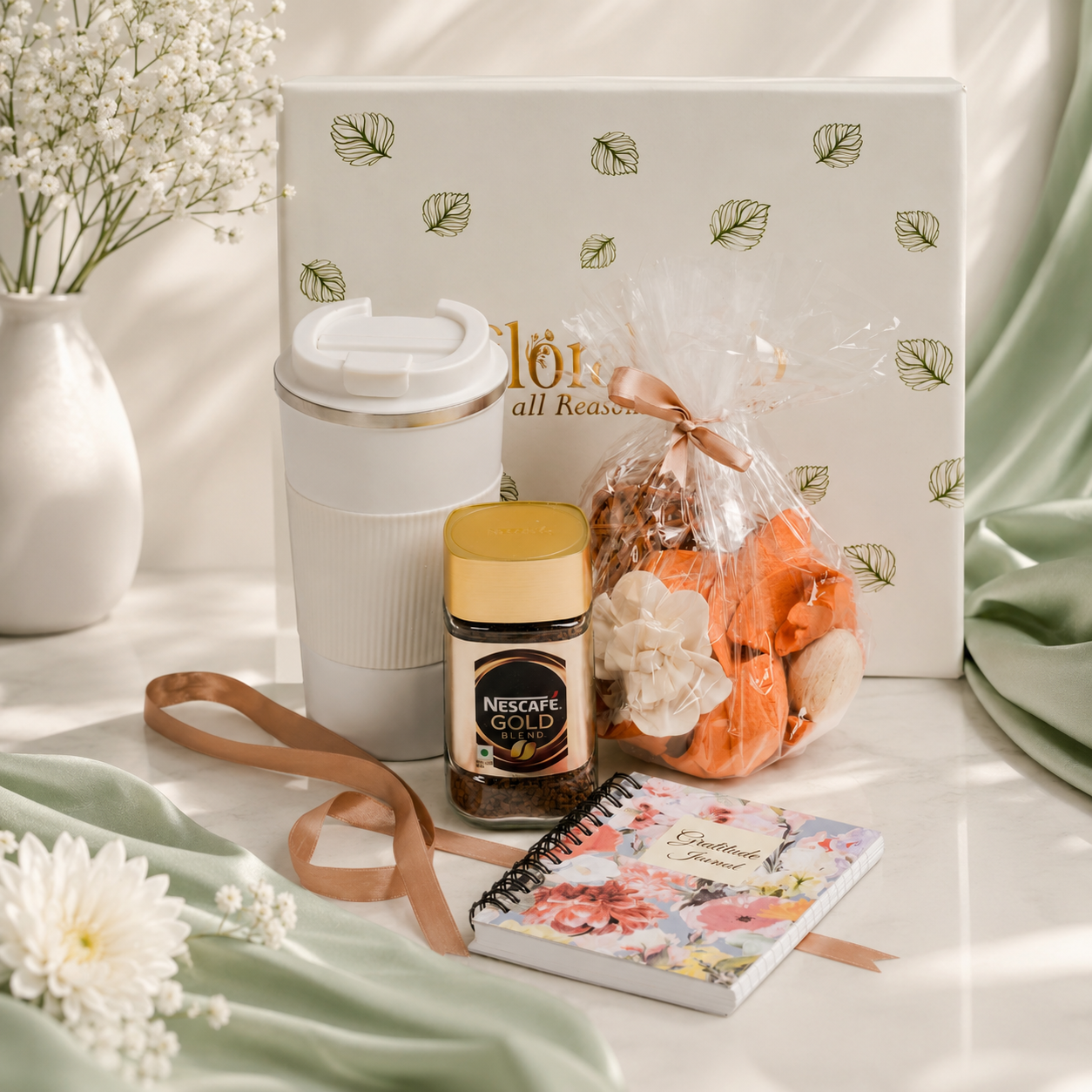 Floral Hub Gratitude Journal and Coffee Gift Set