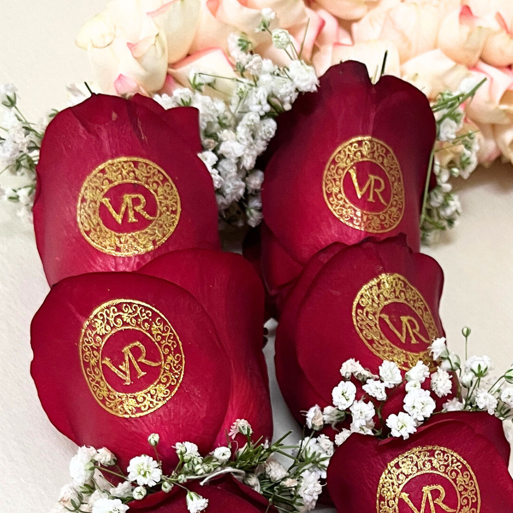 Personalized Wedding Rose Varmala For Couples