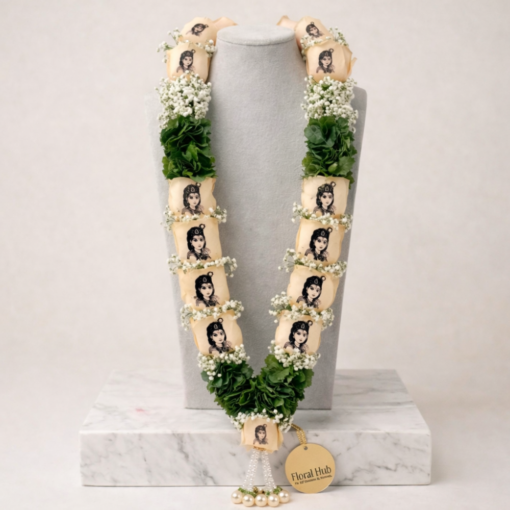 Moments Printed Floral Wedding Varmala Pair