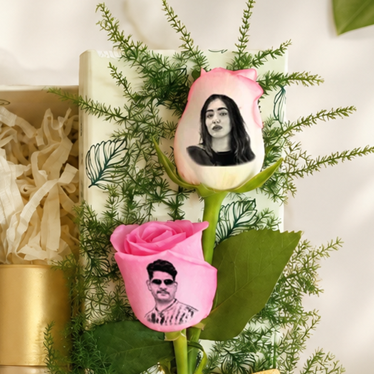 Gift Box with Deo, Photo Rose & Frame for Sister