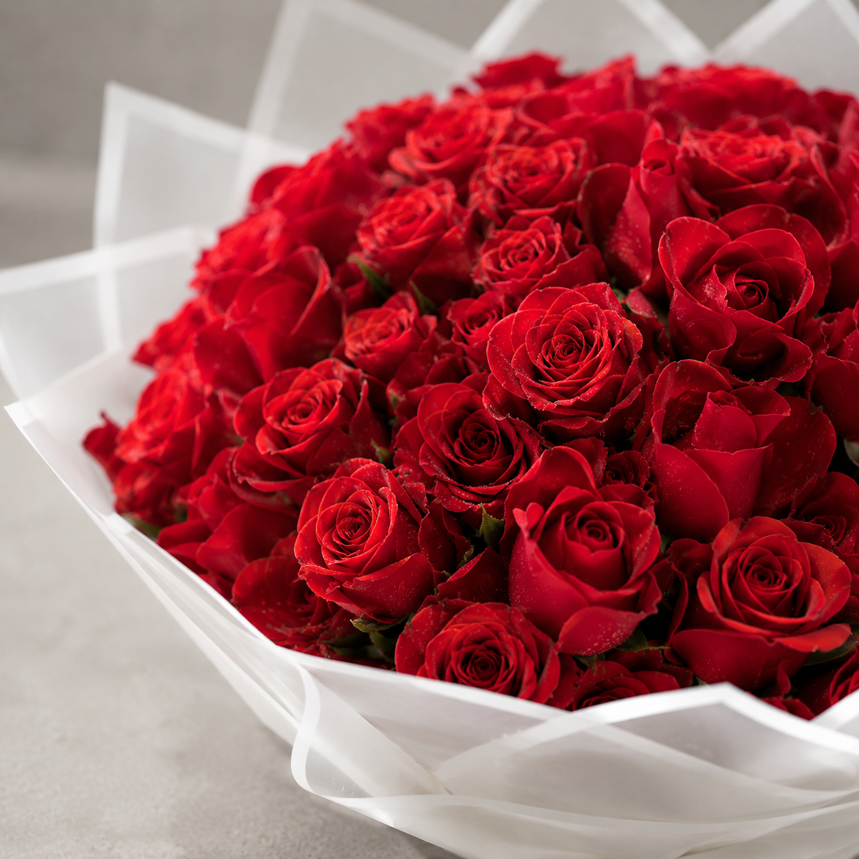 Romantic 100 Red Roses Arrangement