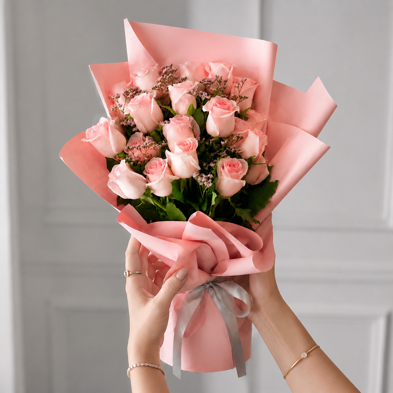 20 Stems of Pink Blossom Rose Bouquet
