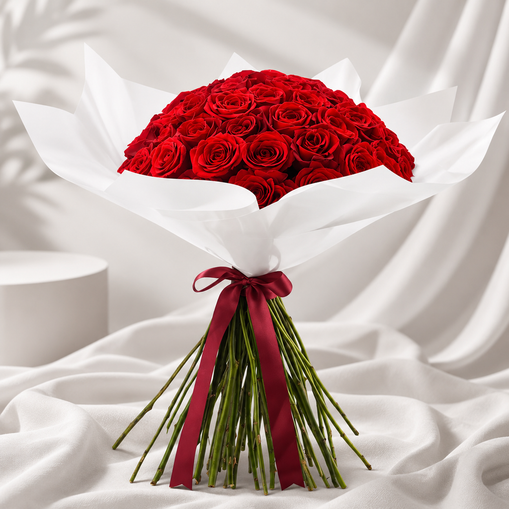 24 Premium Fresh Red Roses