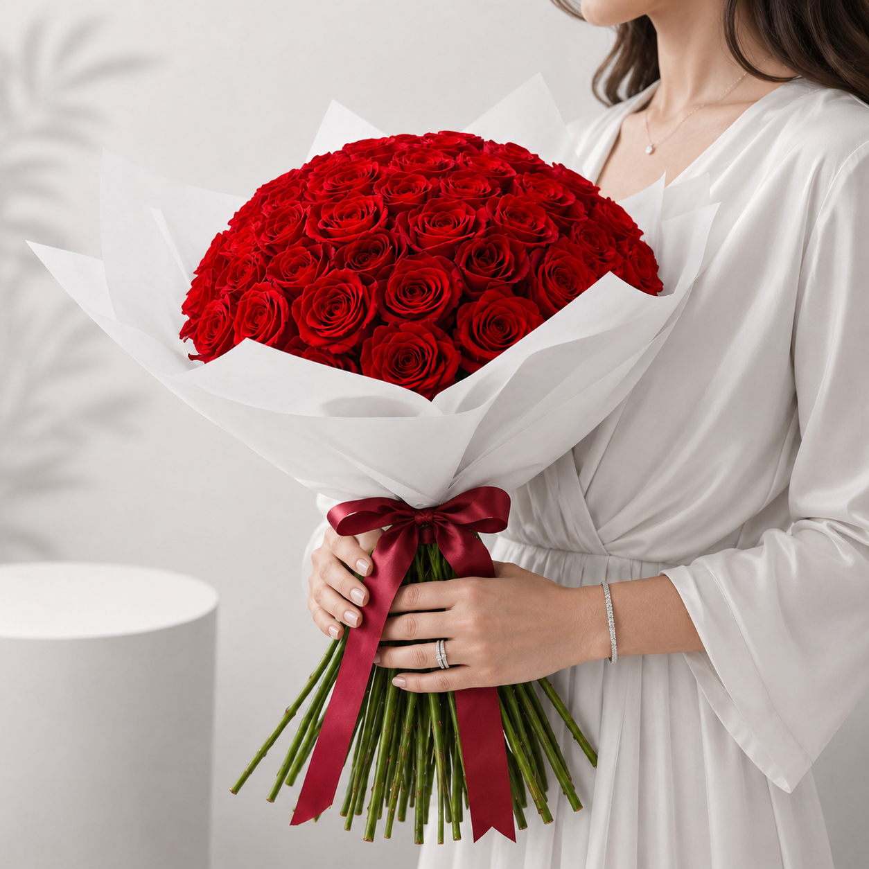 24 Premium Fresh Red Roses