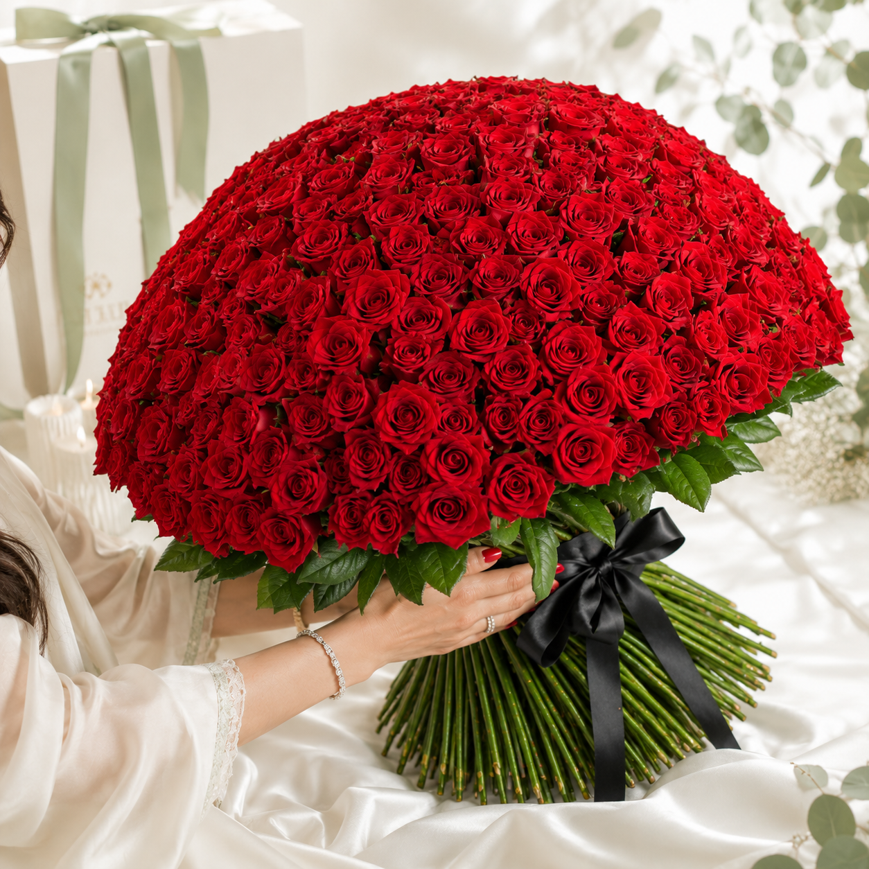 250 Red Roses Bouquet – Luxurious Gift for Loved Ones