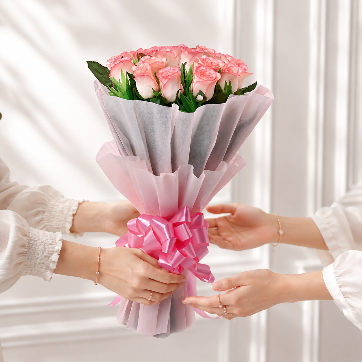 Aqua pink Rose Bouquet