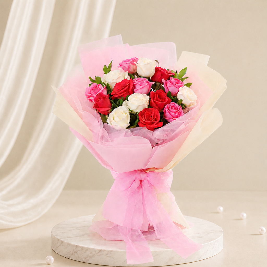 Elegant Mixed Rose Bouquet