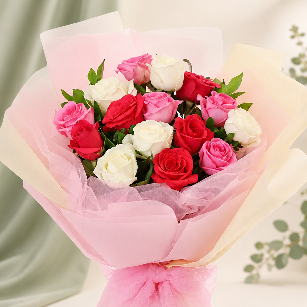 Elegant Mixed Rose Bouquet
