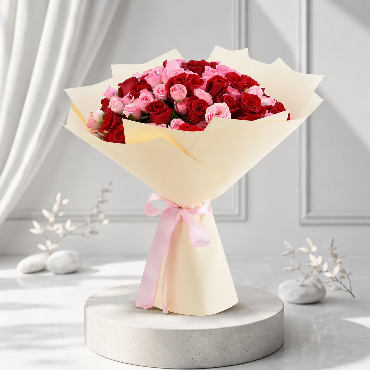 Blush & Passion Rose Bouquet