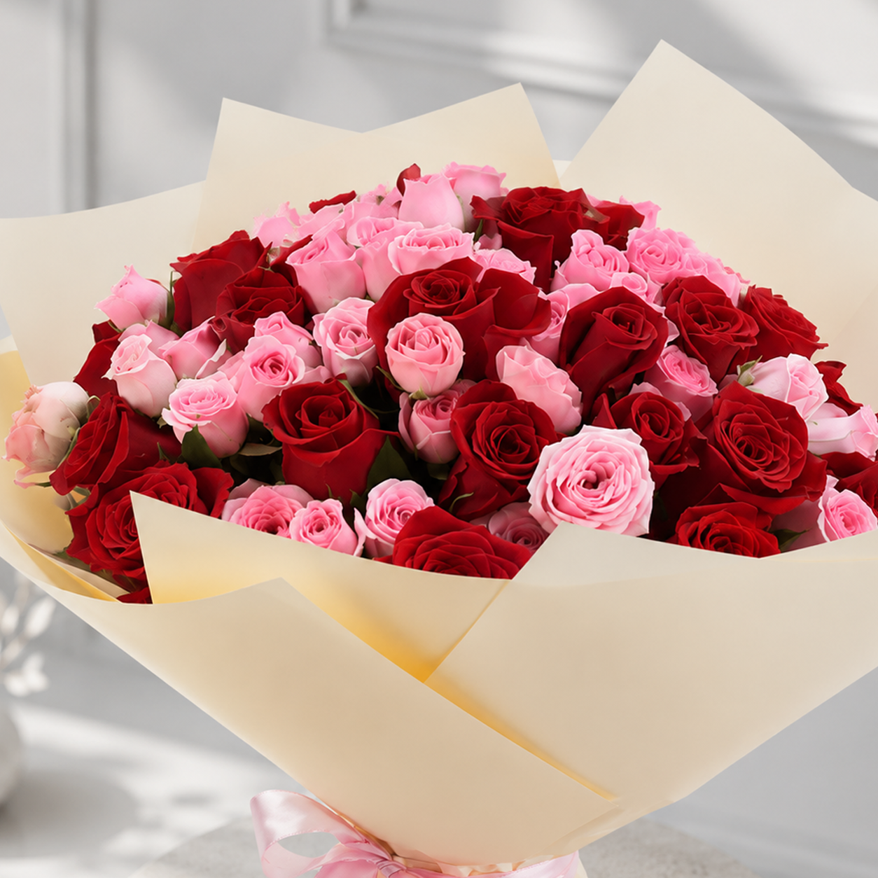 Blush & Passion Rose Bouquet