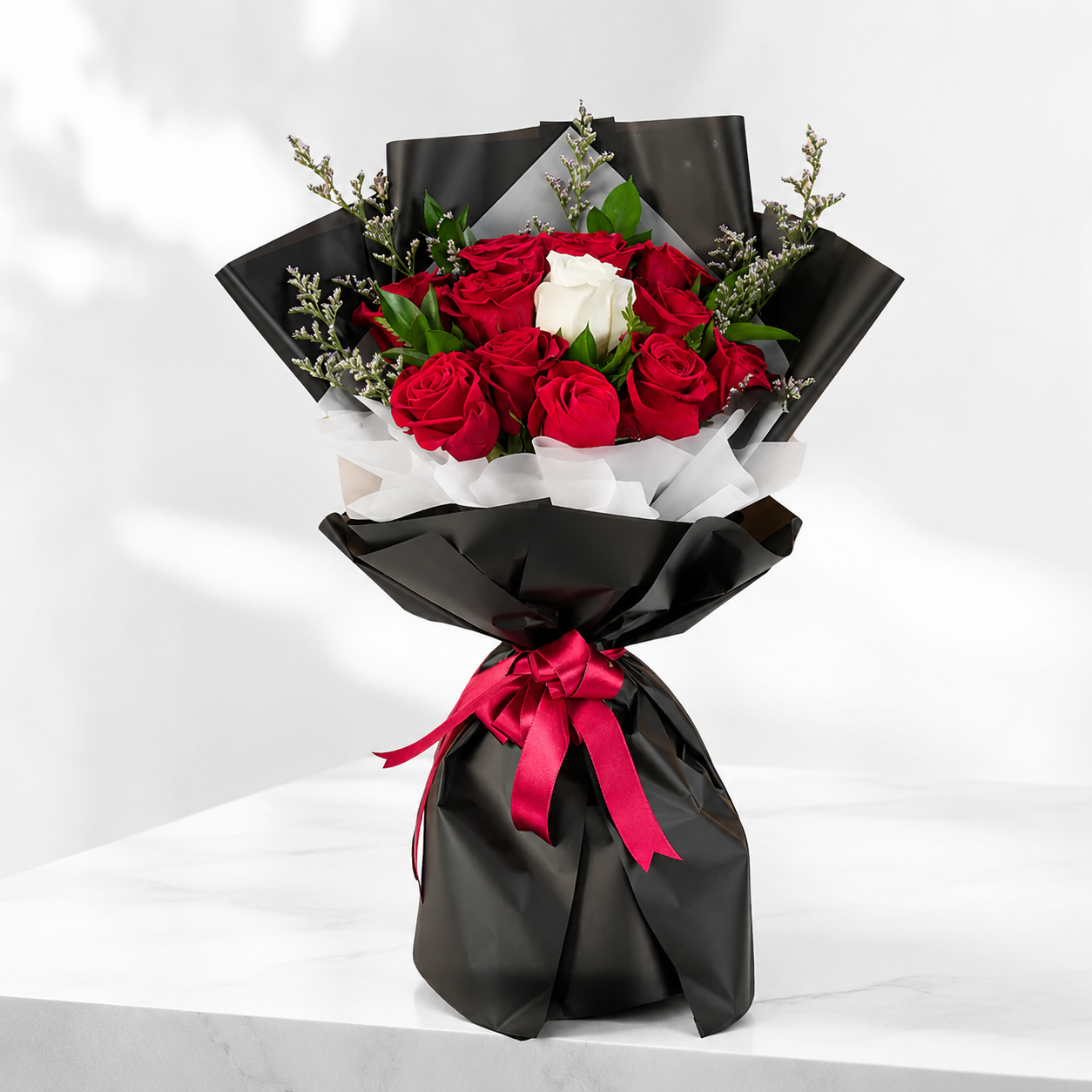 Congratulatory Red Roses Bouquet