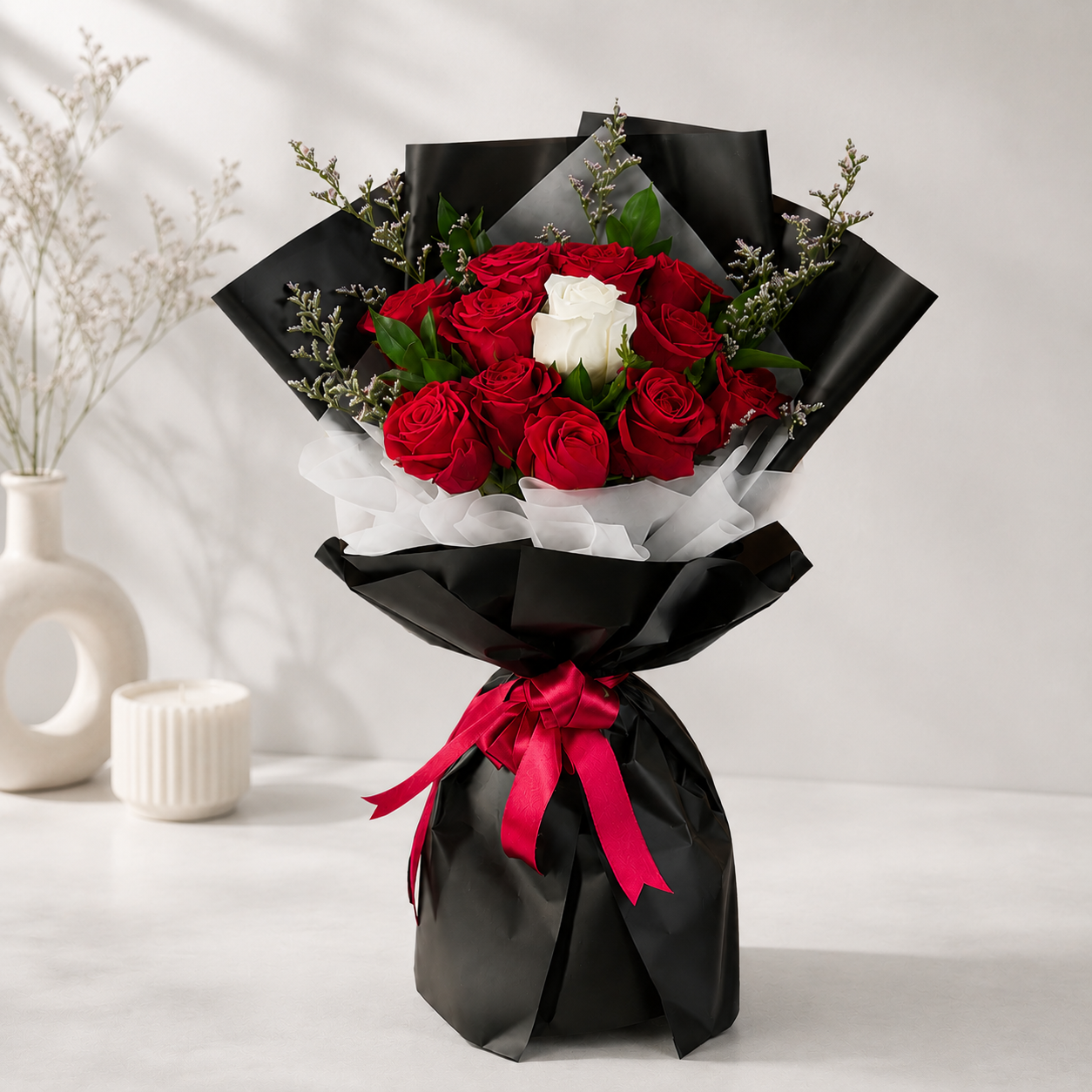 Congratulatory Red Roses Bouquet