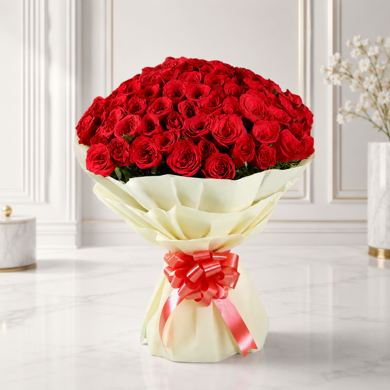 Luxurious 100 Red Rose Bouquet