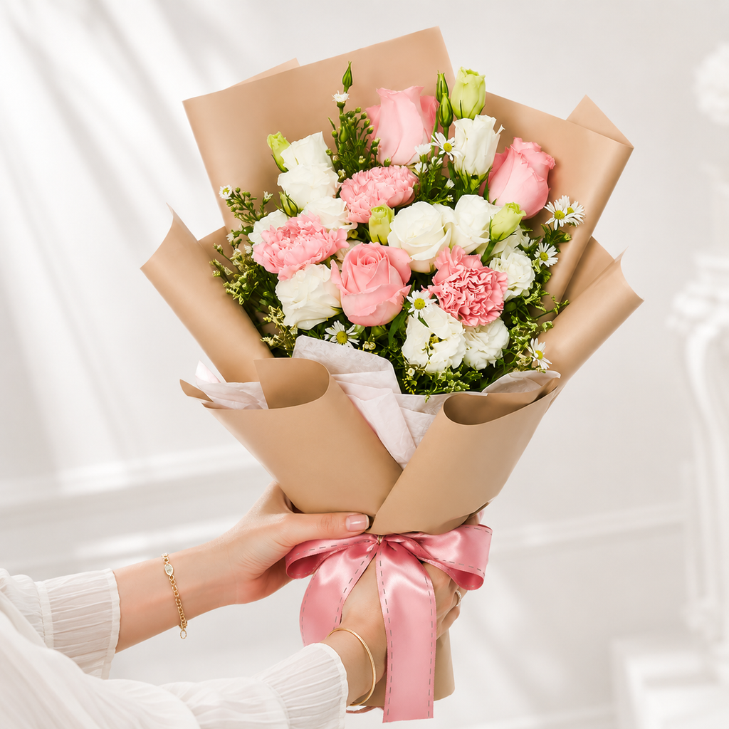 Luxe Pink and White Bouquet