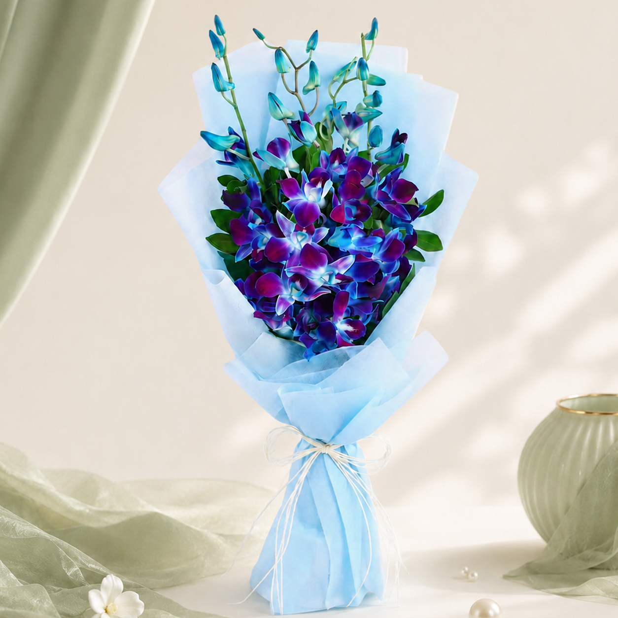 Elegant Blue Orchid Bouquet