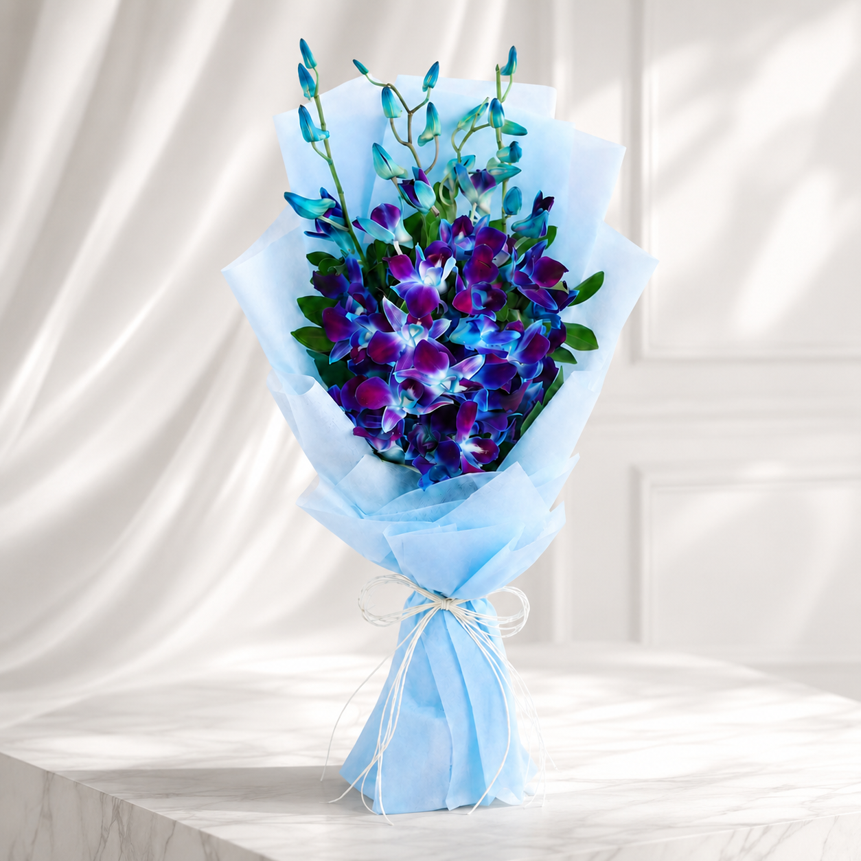 Elegant Blue Orchid Bouquet