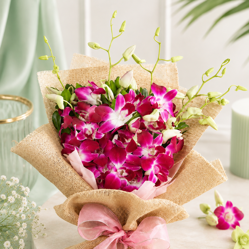 Exquisite Purple Orchid Bouquet