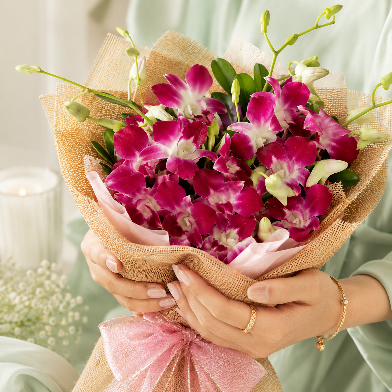 Exquisite Purple Orchid Bouquet